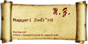 Magyari Zoárd névjegykártya